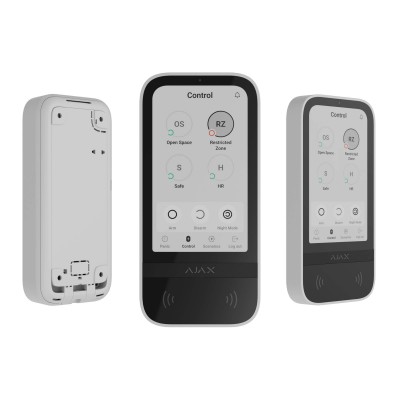 Бездротова клавіатура Ajax KeyPad TouchScreen, біла (58455.148.WH1)